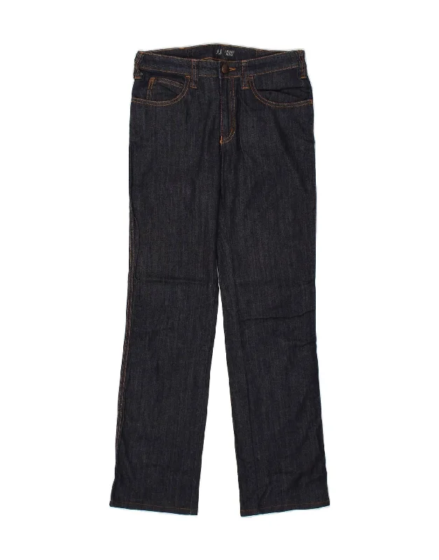 ARMANI Womens Straight Jeans W27 L27  Navy Blue Cotton