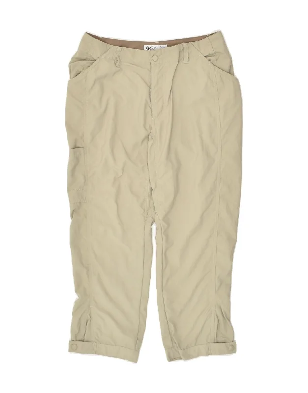 COLUMBIA Womens Capri Cargo Trousers US 6 Medium W30 L22 Beige Nylon