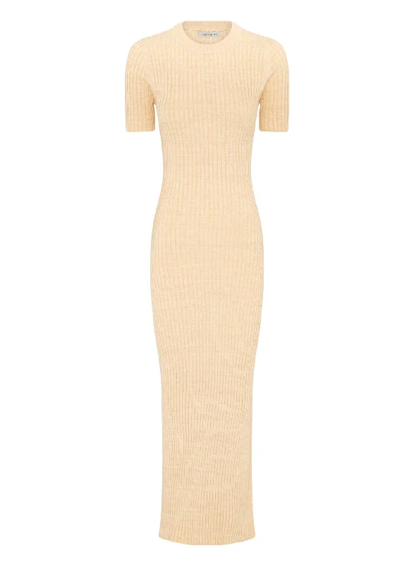MELINA DRESS - WHEAT