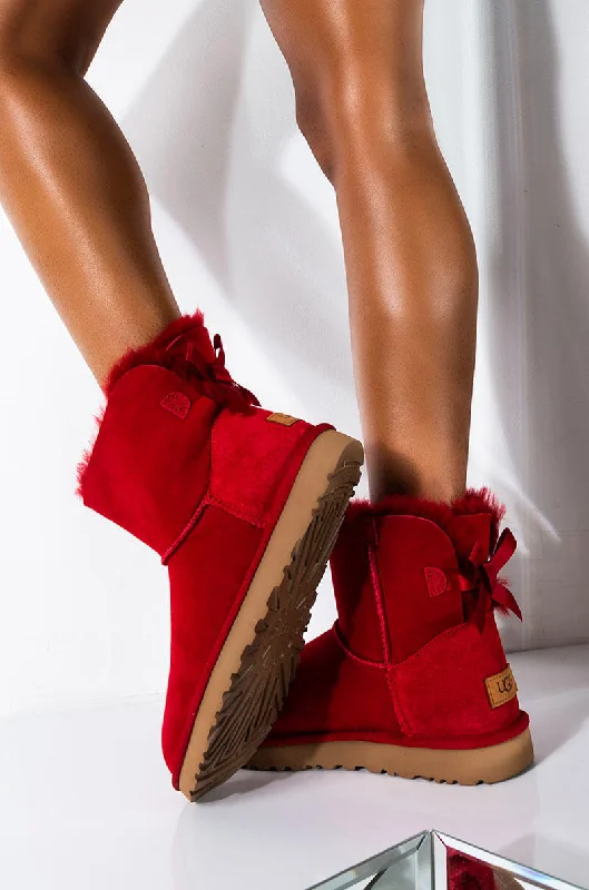 SEXY MID CALF FLAT RED