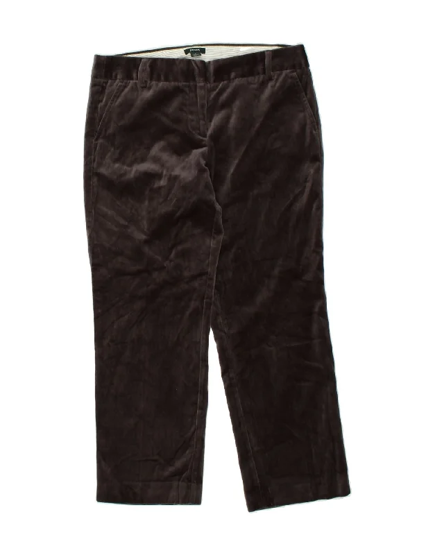 J. CREW Womens City Fit Velvet Cropped Trousers US 4 Small W30 L25 Grey