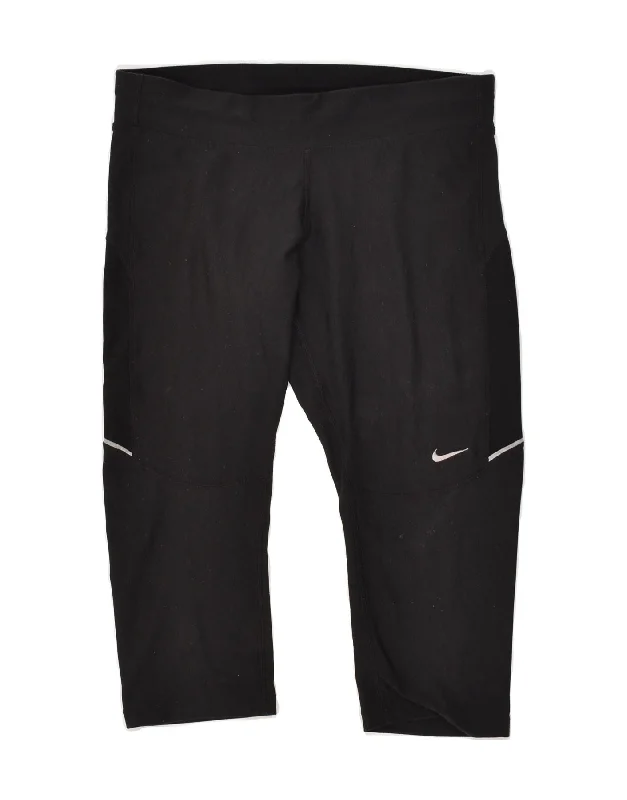 NIKE Womens Capri Leggings UK 8 Small Black Polyester