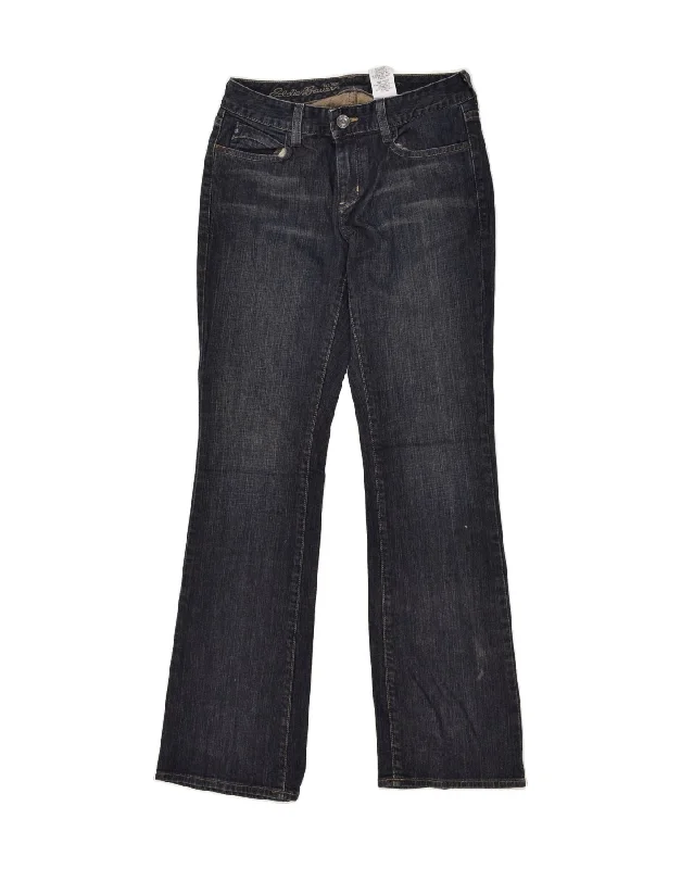 EDDIE BAUER Womens Curvy Bootcut Jeans US 2 XS W28 L31  Navy Blue Cotton