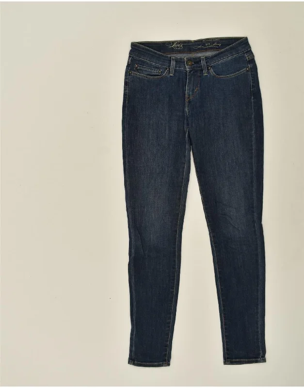 LEVI'S Womens Slight Curve Skinny Jeans W27 L32  Navy Blue Cotton