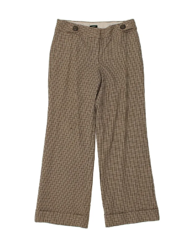 J. CREW Womens Favorite Fit Casual Trousers US 10 Large W32 L31 Brown
