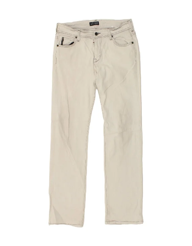 ARMANI Womens Straight Casual Trousers W30 L33 Grey