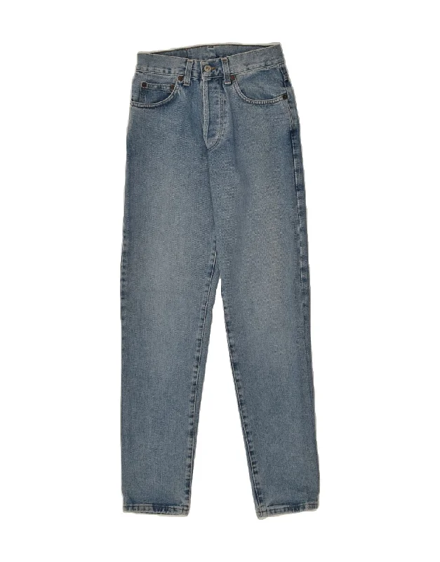 VINTAGE Womens Skinny Jeans W28 L31 Blue Cotton