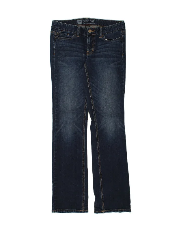 MOSSIMO Womens Bootcut Jeans US 8 Medium W28 L33  Navy Blue Cotton