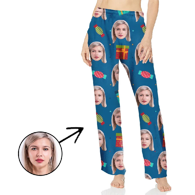 Custom Photo Pajamas Pants For Women Candy And Gifts