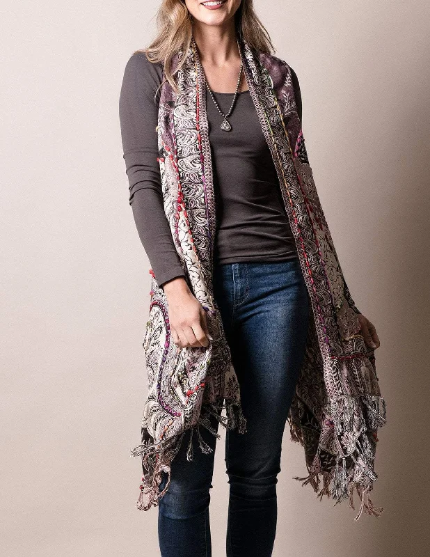 3-in-1 Jaipur Wrap - Heather Comfortable sweaters for all seasons