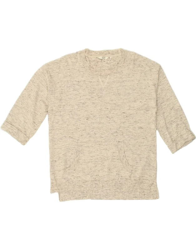 FAT FACE Womens 3/4 Sleeve Crew Neck Jumper Sweater UK 14 Large Beige Lightweight sweaters for spring FAT FACE Womens 3/4 Sleeve Crew Neck Jumper Sweater UK 14 Large Beige Lightweight sweaters for spring