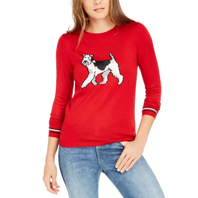 Tommy Hilfiger Womens Petites Terrier Crew Neck Holiday Pullover Sweater Best sweaters for cold weather Tommy Hilfiger Womens Petites Terrier Crew Neck Holiday Pullover Sweater Best sweaters for cold weather