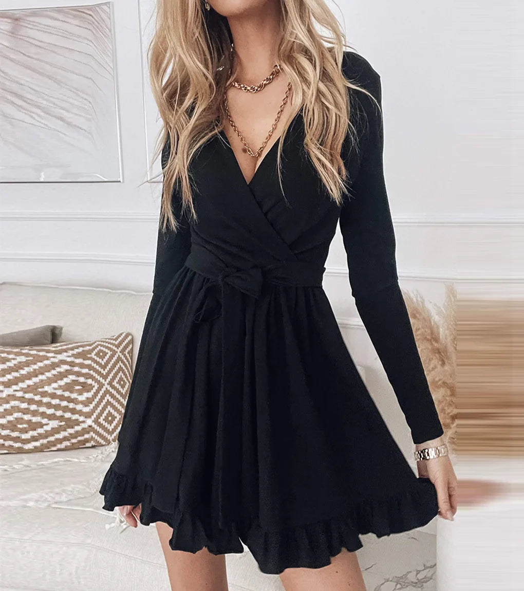 Maxi White Lace-up Long Ruffled Casual Sexy Midi Dresses Lightweight midi dresses for hot weather