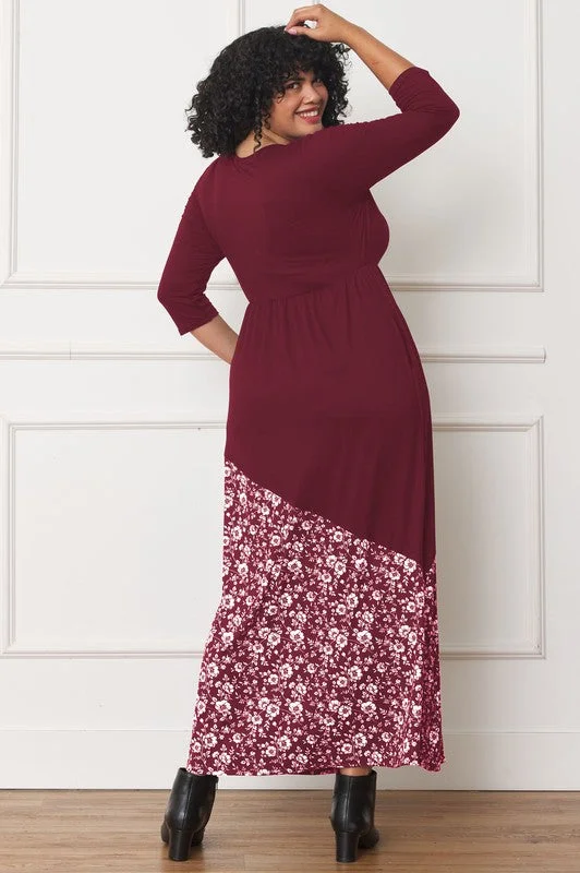 burgundy floral