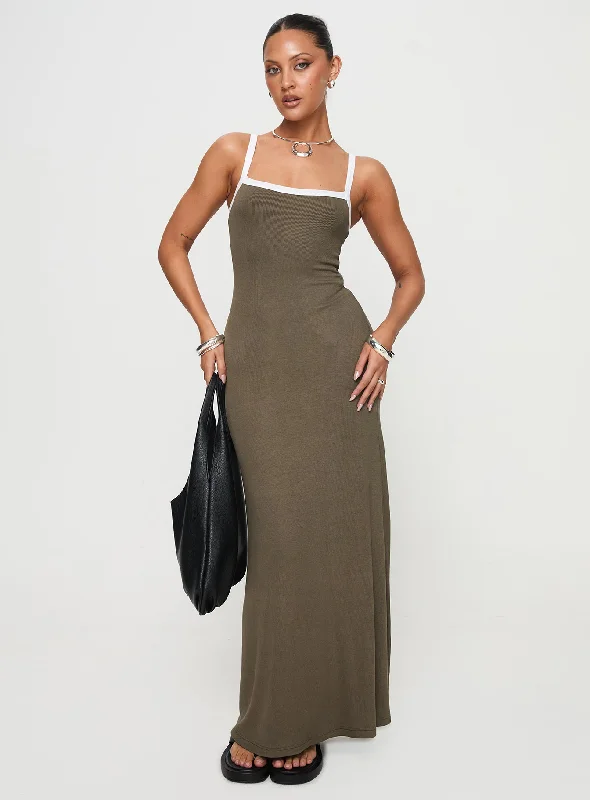 Austrina Maxi Dress Olive Anniversary maxi dresses