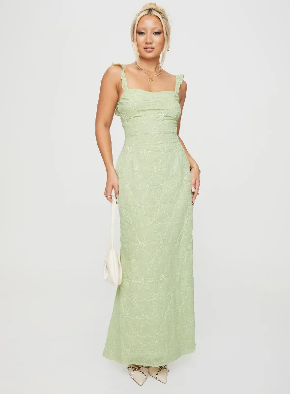 Burner Maxi Dress Green Sleeveless maxi dresses