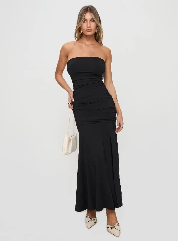 Caymus Strapless Maxi Dress Black Best maxi dresses for elegant looks