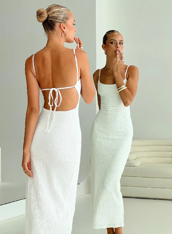 Elestria Maxi Dress White Petite Expensive maxi dresses