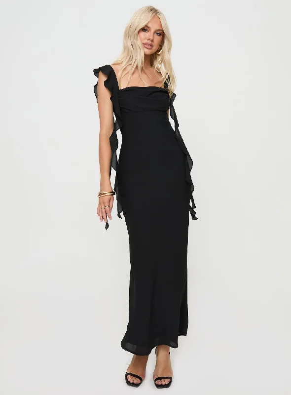 Lanai Maxi Dress Black Denim maxi dresses