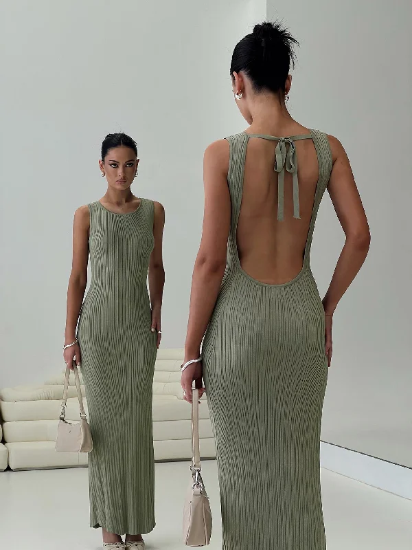 Mayok Maxi Dress Sage Preppy maxi dresses