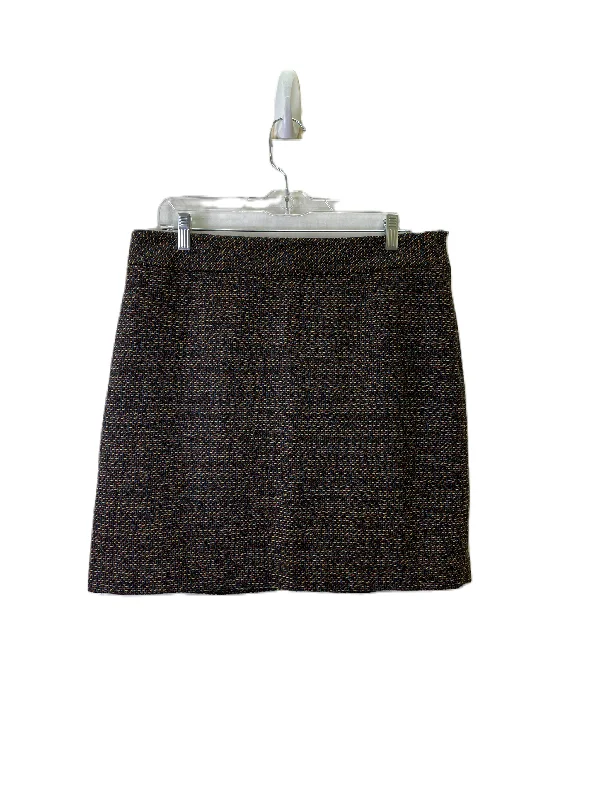 Skirt Mini & Short By Loft In Blue & Gold, Size: 12 Fitted Pleated Skirt