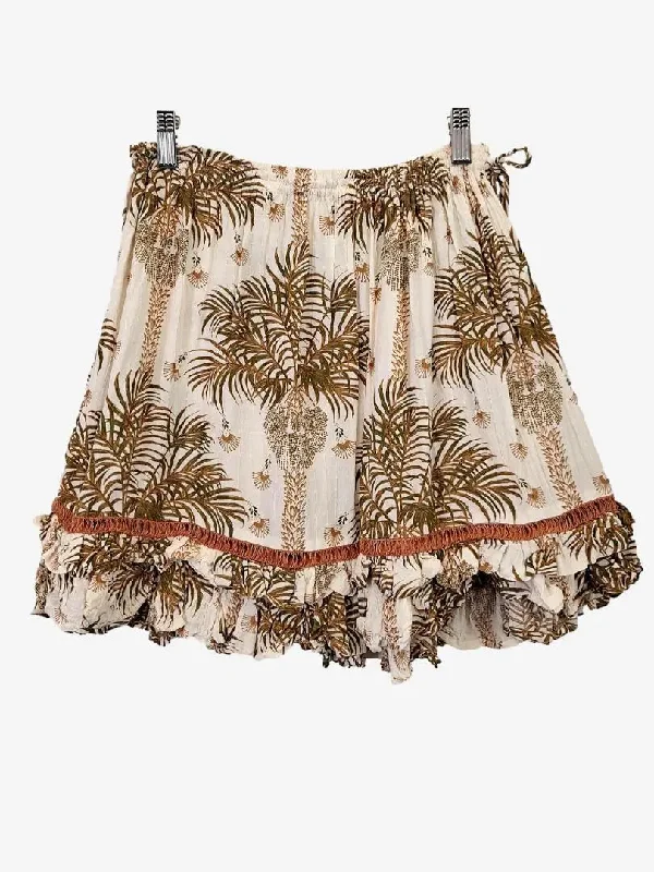 Tigerlily Boho Tropical Summer Mini Skirt Size 8 Slim Fit Mini Skirt