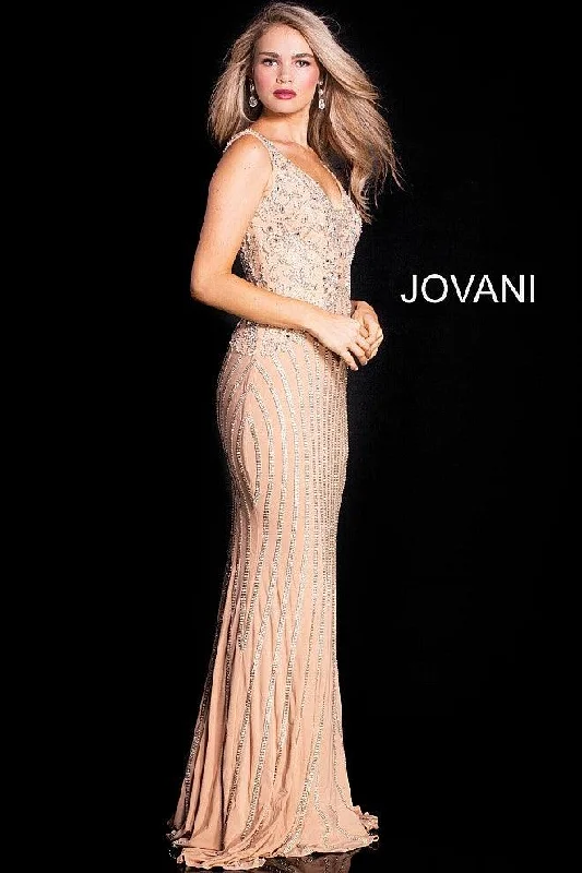 Jovani 58488 Beaded Sleeveless Long Evening Dress