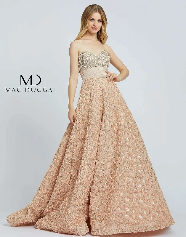 Mac Duggal 67695 Long Strapless Prom Ball Gown