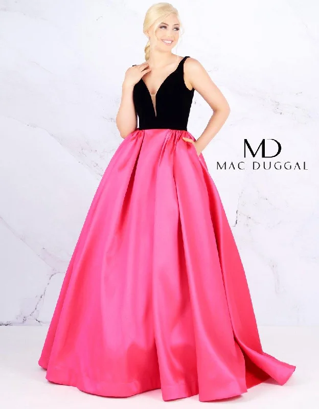 Mac Duggal 66720 Prom Long Sleeveless Ballgown