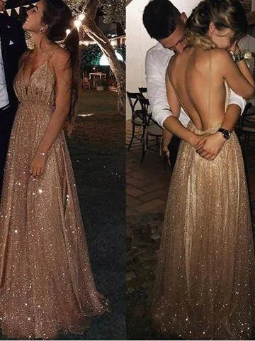 Beautiful Prom Dresses with Spaghetti Straps A Line Lace Backless Long Prom Dress JKL1527 Lace Dress Layers